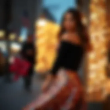 Accessorizing a sequin skirt for a festive occasion