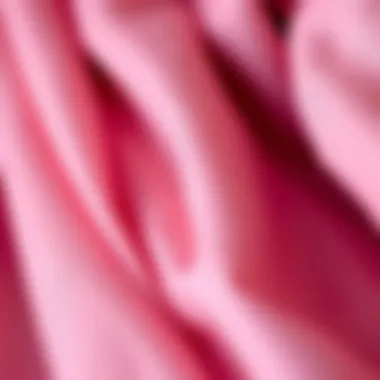 Luxurious Textures of Pink Scarf Fabrics Close-up of luxurious fabric textures