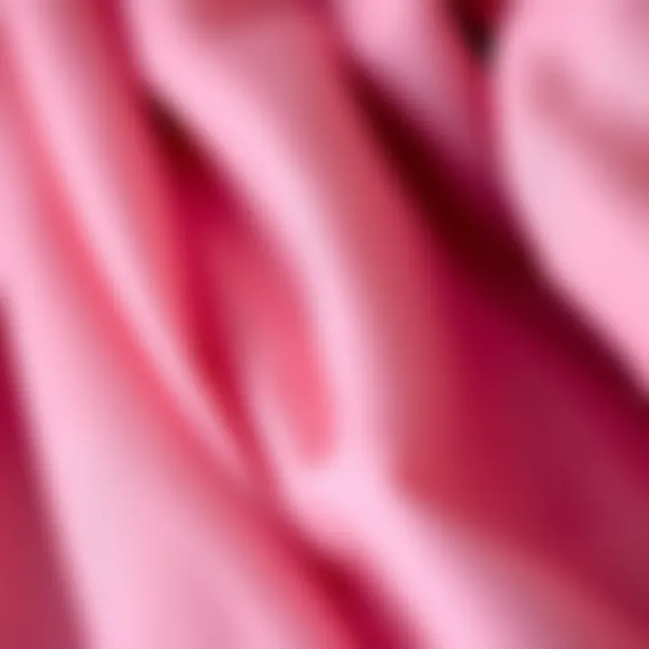 Luxurious Textures of Pink Scarf Fabrics Close-up of luxurious fabric textures