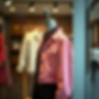 Showcasing Modern Fashion Trends with Pink Denim Jacket Stylish pink denim jacket on a mannequin showcasing modern fashion trends