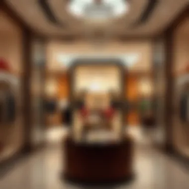 Interior view of Pierre Cardin store showcasing elegant fashion items.