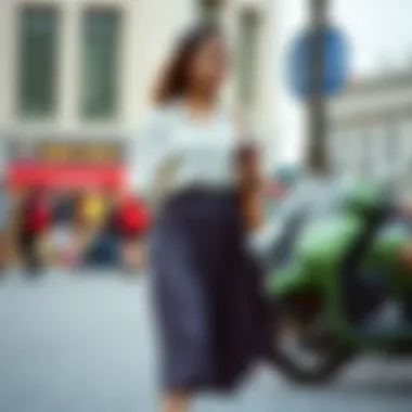 Casual day out with pleated skirt and shirt