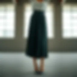 Elegant pleated pant skirt showcasing modern design trends.