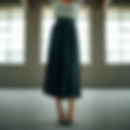 Elegant pleated pant skirt showcasing modern design trends.