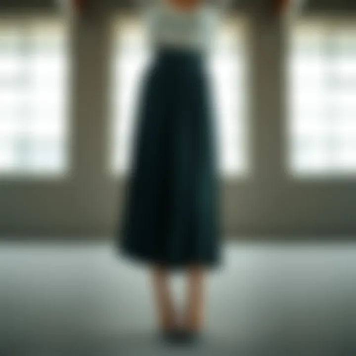 Modern Pleated Pant Skirt Showcase Elegant pleated pant skirt showcasing modern design trends.