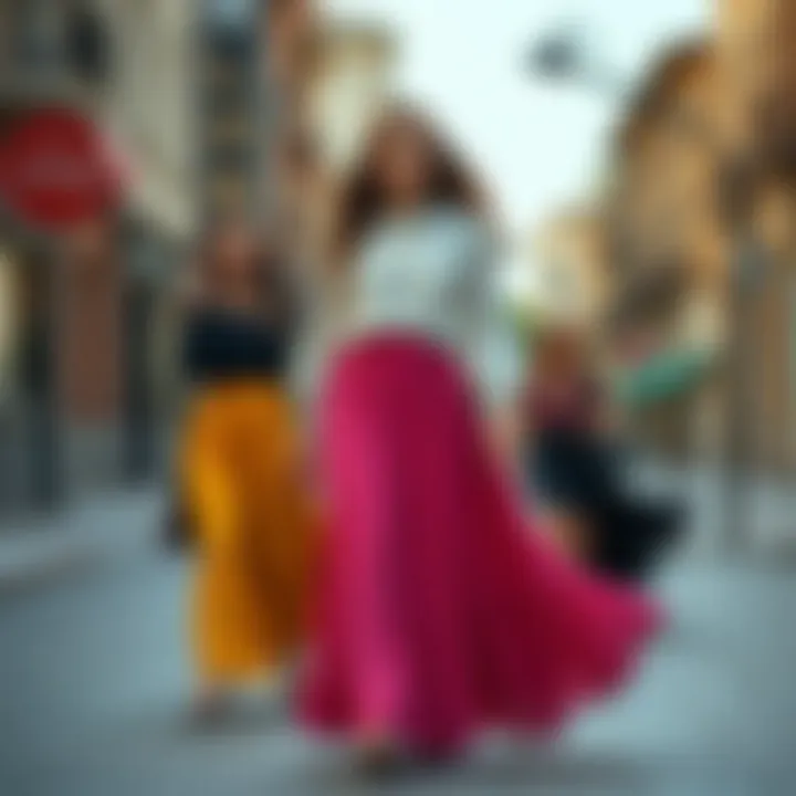 Seasonal Styles of Pleated Pant Skirts Seasonal styling of pleated pant skirts in fashion.