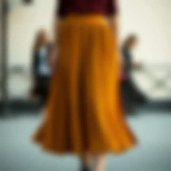 Sustainable Fashion and Pleated Skirts Sustainable fashion elements in pleated pant skirts.