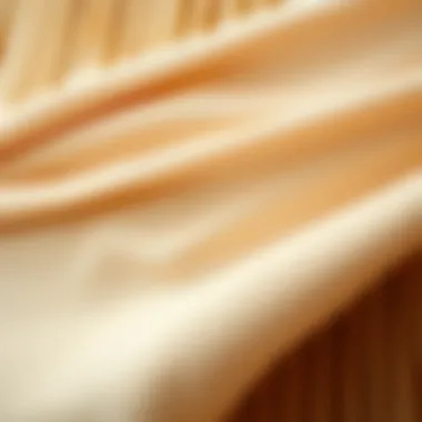 Close-up of pleated fabric texture highlighting the craftsmanship