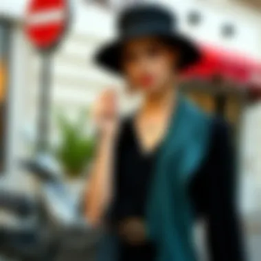 Stylish outfit combination featuring the pleated black dress with accessories