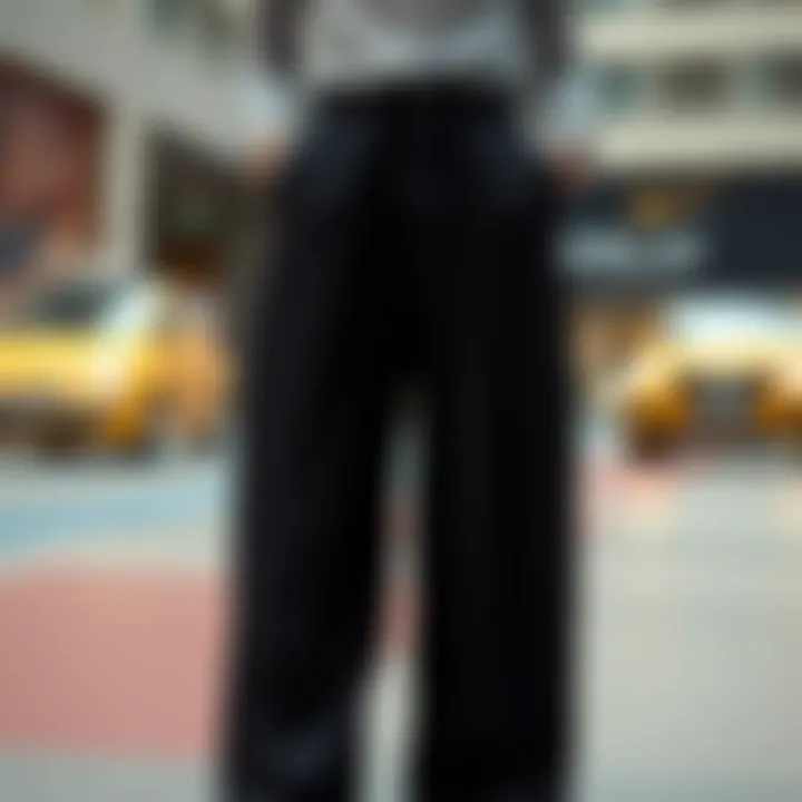 Modern Elegance in Pleated Trousers Elegant pleated trousers showcasing modern fashion