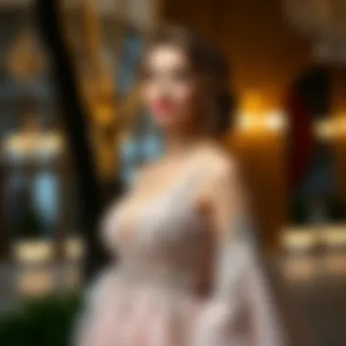 Elegant plus size evening gown design