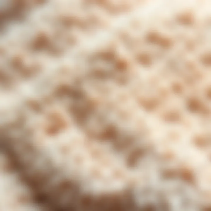 Close-up of plush fabric showcasing texture