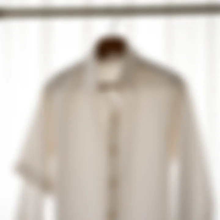 Elegant Poplin Shirt Elegant poplin shirt displayed on a hanger