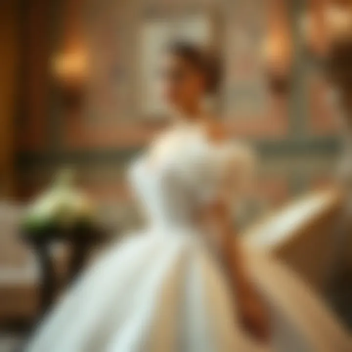 Exquisite Puffed Wedding Dress Elegant puffed wedding dress showcasing intricate lace details