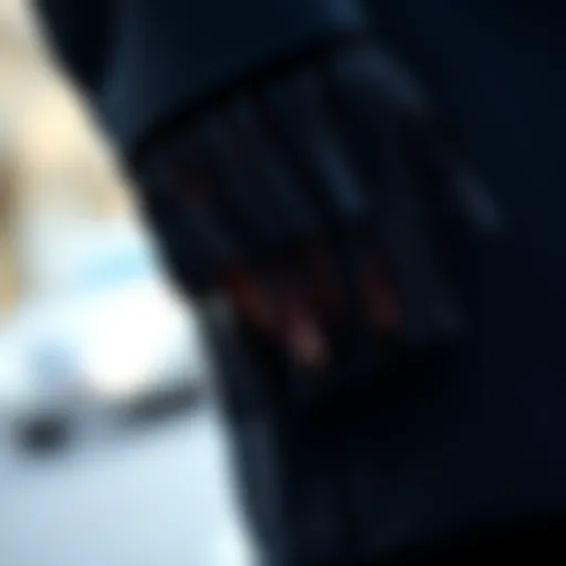 Close-up of fringe detailing on a modern outfit