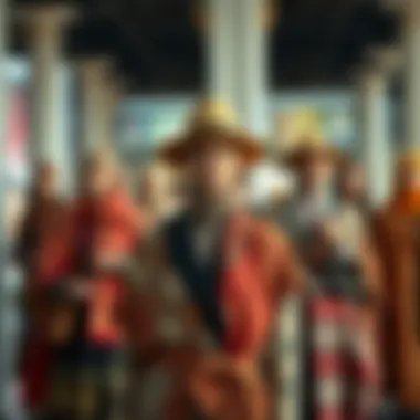 A collage of unique regional fashion styles