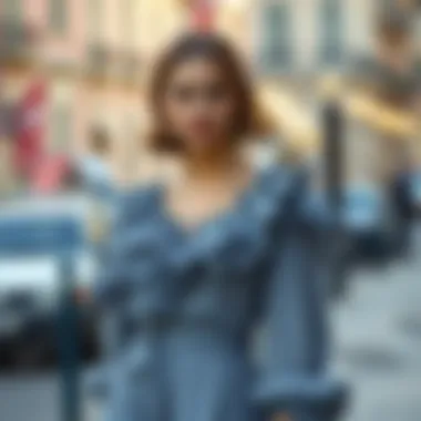 Elegant ruffled dress combinations for various occasions