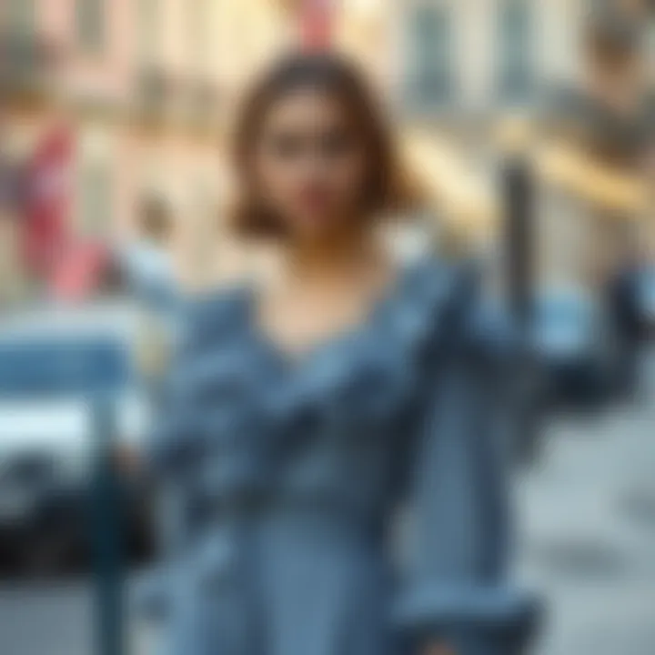 Elegant ruffled dress combinations for various occasions