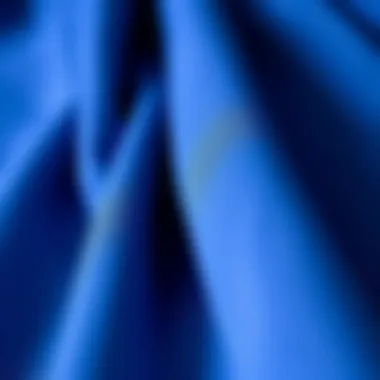 Close-up of fabric textures showcasing the quality of cobalt blue material.