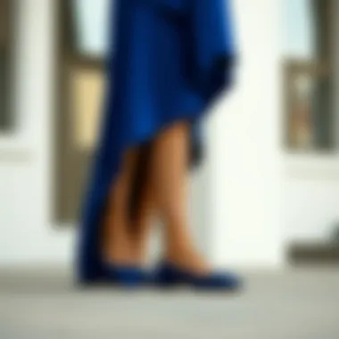 Chic flats to pair with a royal blue dress