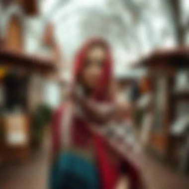 A vibrant collection of contemporary shawl designs showcasing unique patterns and fabrics