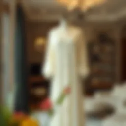 Elegant loose-fitting dress displayed in a chic setting