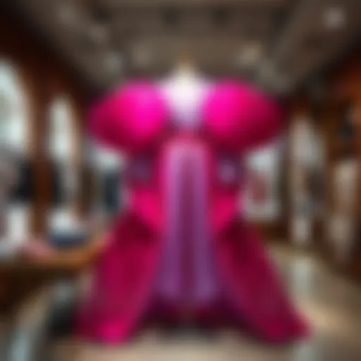 Elegant sarar pantolon displayed in a modern boutique