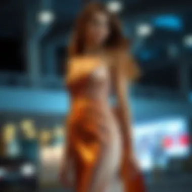 Stylish Satin Midi on Display Model showcasing a stylish satin midi dress