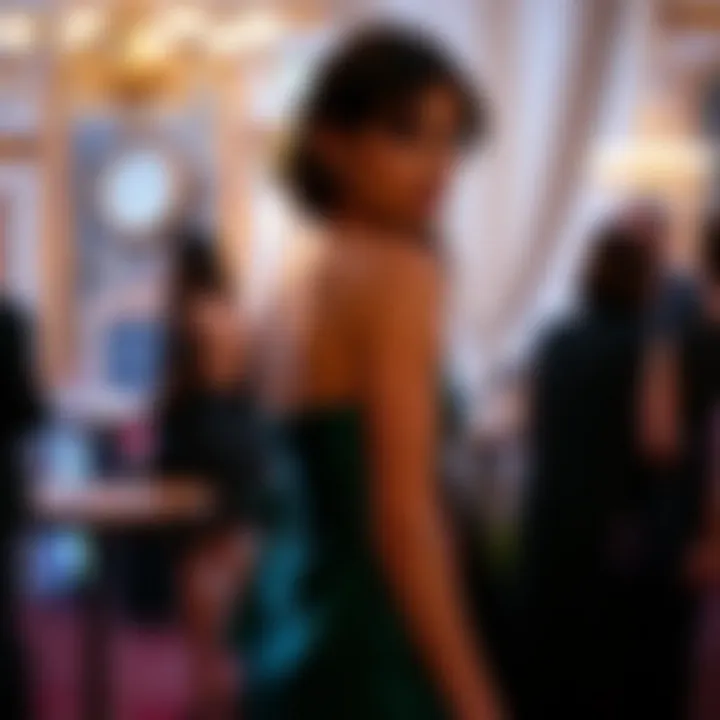 Satin Glamour for Evening Events Satin mini dress worn at a glamorous evening event