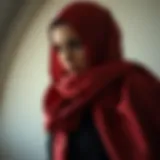 Elegant satin shawl draping elegantly over a stylish outfit