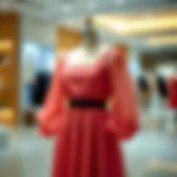 Elegant mini dress displayed on a mannequin showcasing modern fashion trends