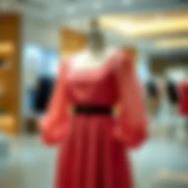 Elegant mini dress displayed on a mannequin showcasing modern fashion trends