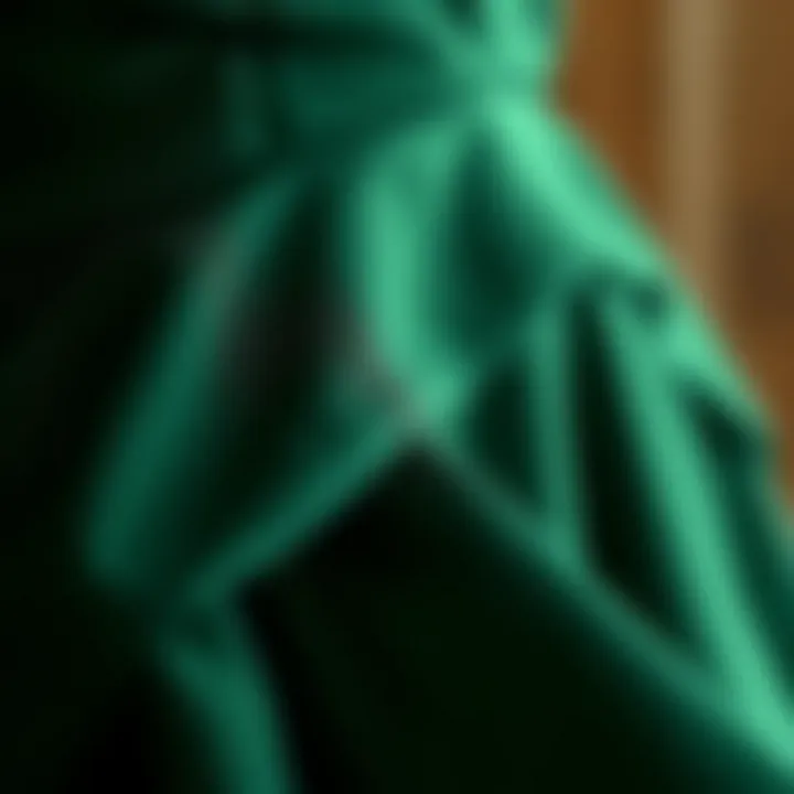 Close-up of luxurious fabric used in stylish mini dresses