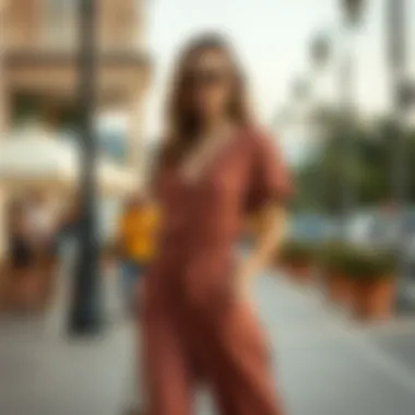 Elegant Casual Style with Short Sleeve Jumpsuit Elegant short sleeve jumpsuit styled for a casual outing