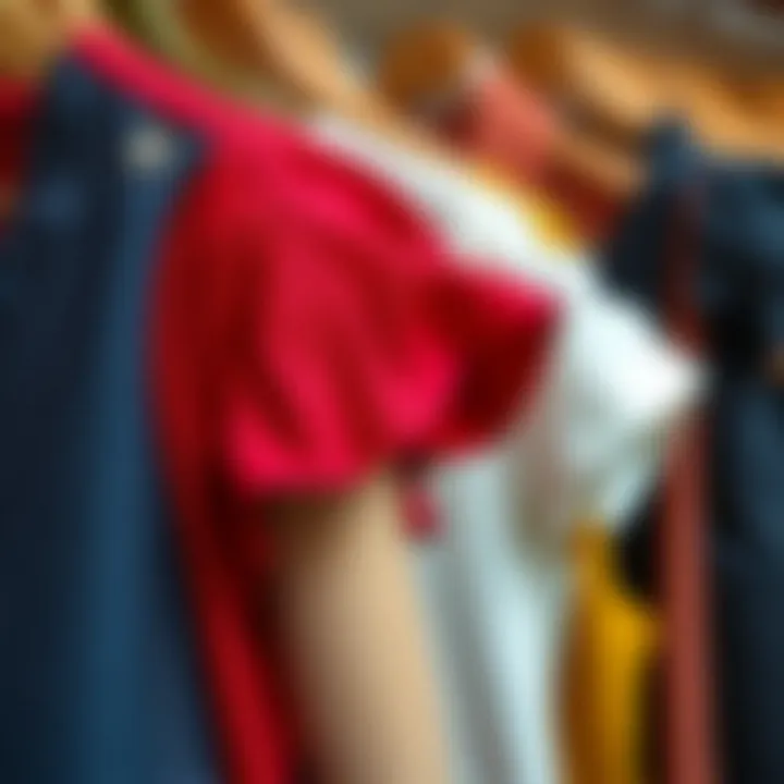 Close-up of fabric choices for vests