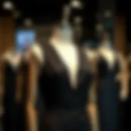 Elegant black sleeveless dress on a mannequin