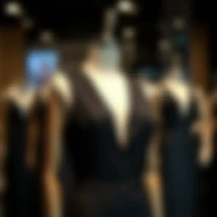 Elegant black sleeveless dress on a mannequin