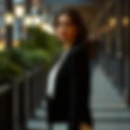Elegant black blazer outfit for evening events