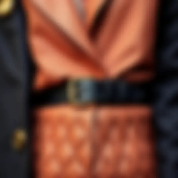 Trendy combinations of black leather belt in fashion