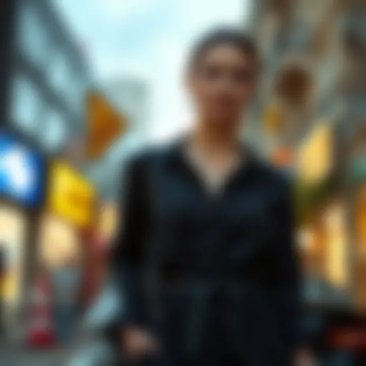 Trendy street style look featuring a black dress with a shirt