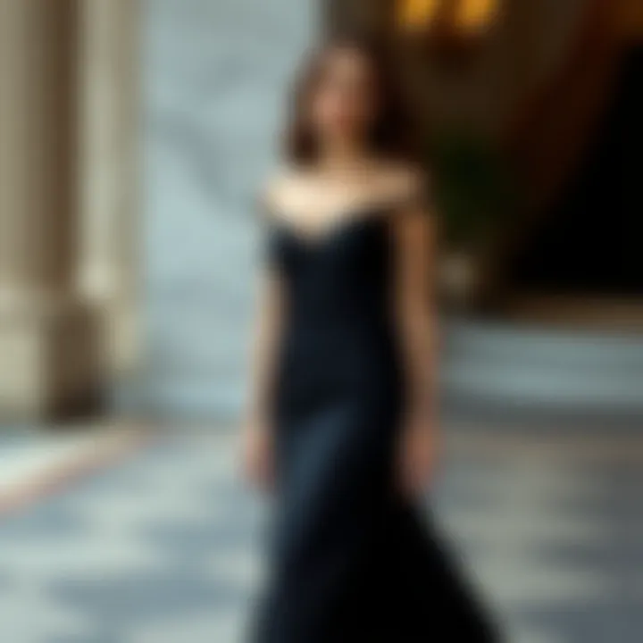 Classic Sweetheart Neckline Gown Classic black gown featuring a sweetheart neckline