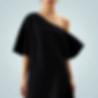 Asymmetrical Modern Black Dress Modern black dress with asymmetrical design