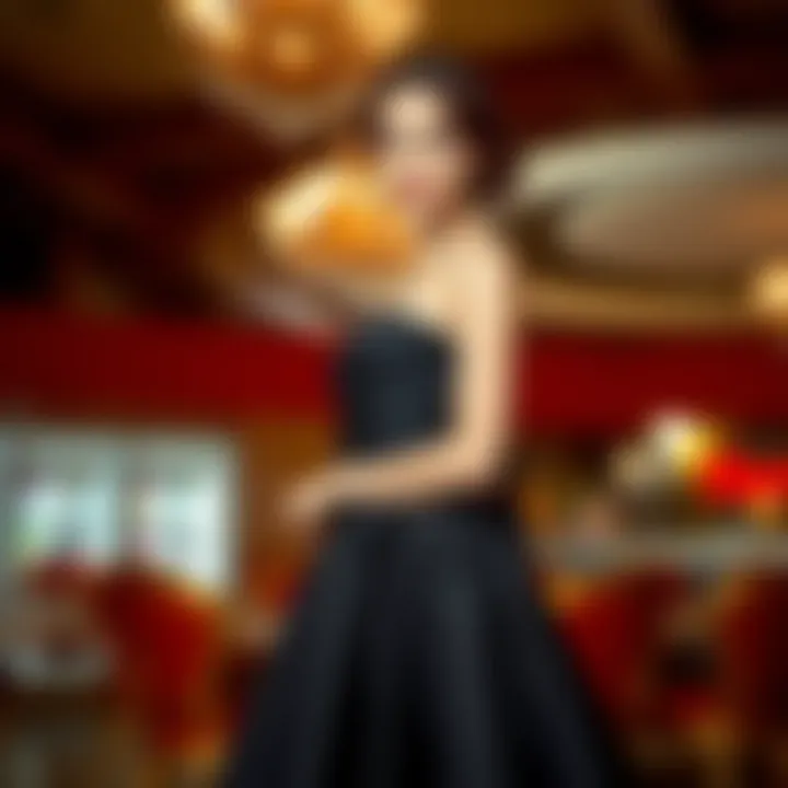 Trendy Flared Cocktail Dress Trendy black cocktail dress with a flared skirt