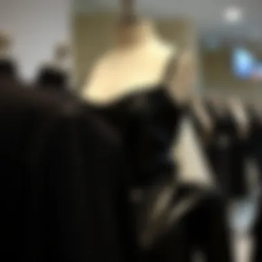 Chic black latex outfit displayed on a mannequin