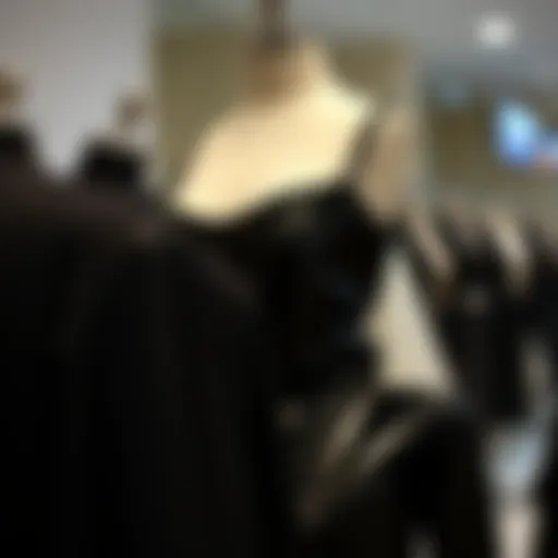 Chic black latex outfit displayed on a mannequin