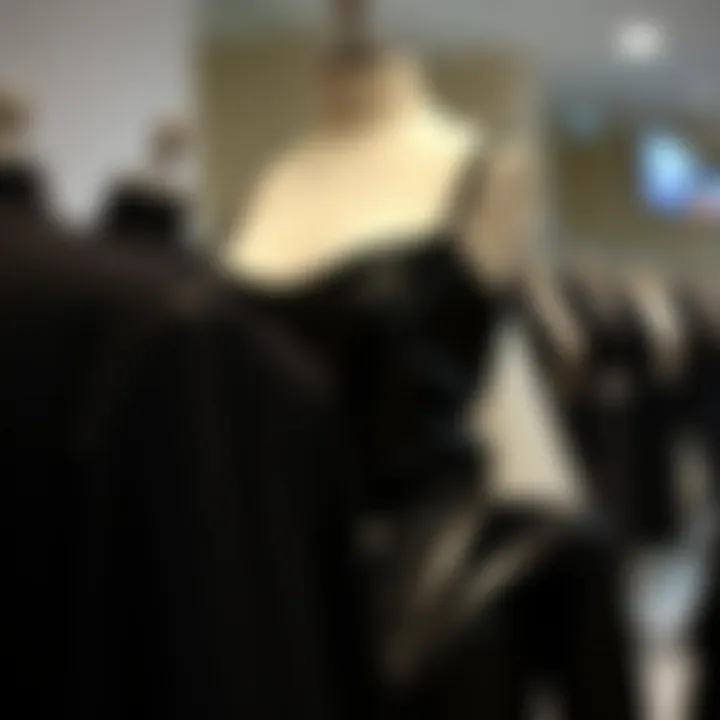 Chic black latex outfit displayed on a mannequin