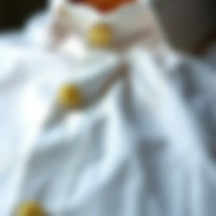 Close-up of fabric texture of a slim fit shirt