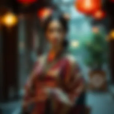 Sophisticated kimono with intricate patterns