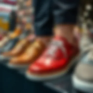 Diverse Styles of Sporty Dress Shoes Different styles of sporty dress shoes displayed