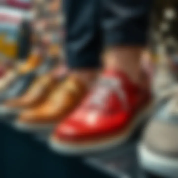 Diverse Styles of Sporty Dress Shoes Different styles of sporty dress shoes displayed